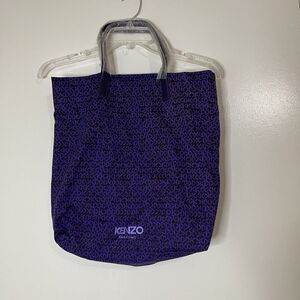 NWOT KENZO parfum purple logo canvas tote bag